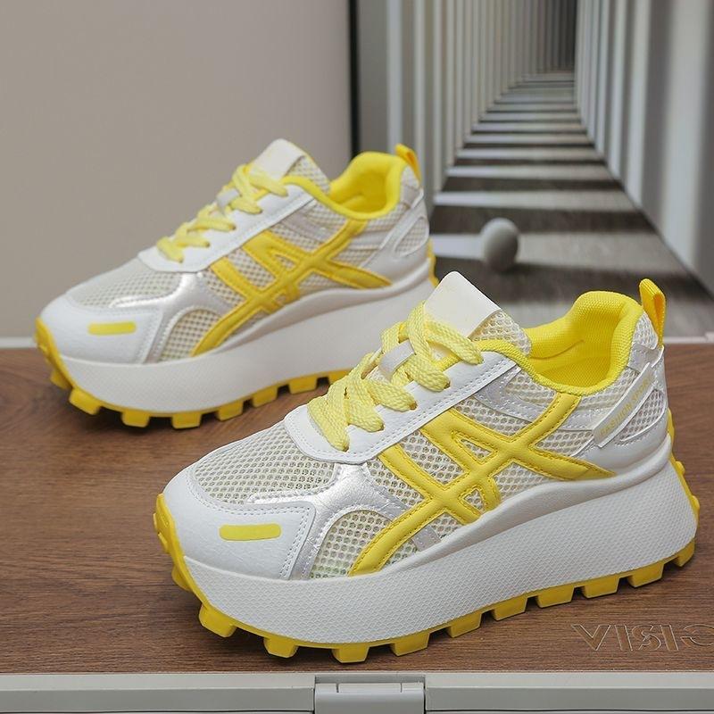 Premium Thick-soled Muffin Little White Shoes Women's Heightening Board Shoes 2025 Super Hot New Summer Popular Casual Sports Shoes
