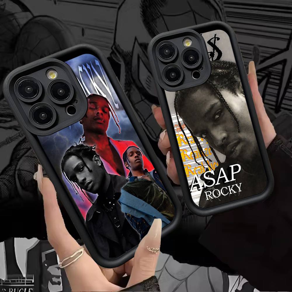 Hip Hop Rapper Asap-Rocky For IPhone 17 Pro Max 16 15 14 13 12 11 Plus Black Soft Phone Cover