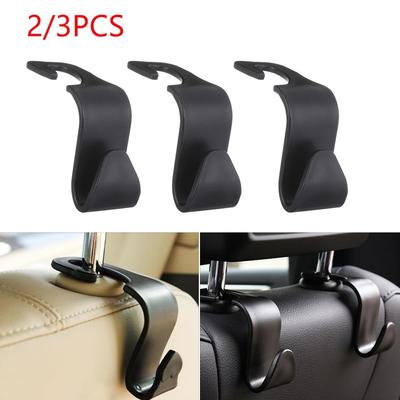 2/3PCS Mount Headrest Holder Clips Storage Racks Car Accessories Car Back Seat Hooks Bag Hanger
