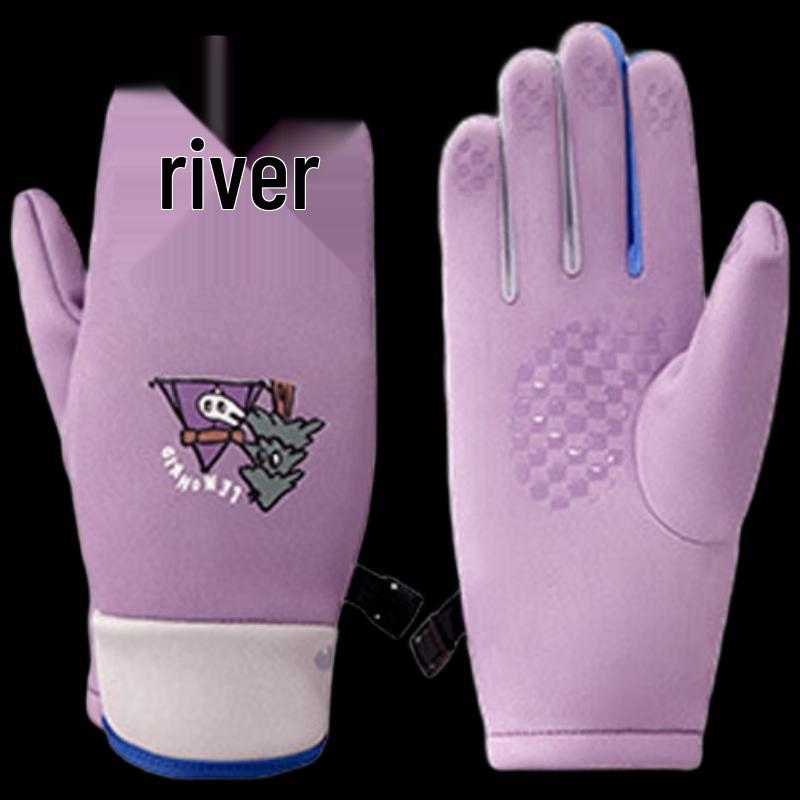 Lemonkid Kids  Waterproof Warm Outdoor Finger Gloves