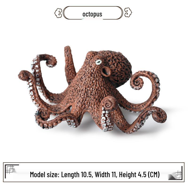 Solid Marine Life Model: Octopus, Cuttlefish, Squid, and Deep-sea Creature Ornament