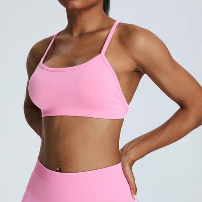 Neues nahtloses Rücken-Yoga-Top für Damen, Camisole-Yoga-BH, schnelltrocknender, eng anliegender Sport-BH, Oberbekleidungsweste