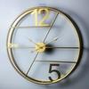 Metal Wall Clock Decorative Wall Watch Silent Elegant Modern Ironwork Clocks Minimalist Luxury Aesthetic Living Room Watches