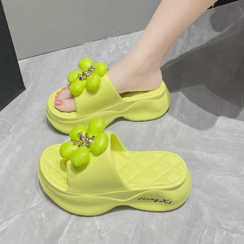 2023 Women's Fashion Thick-Soled Heightening Non-Slip Slippers for Indoor & Outdoor Winter Wear