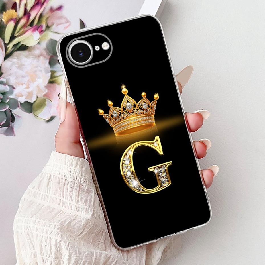 Fashion Letter Phone Case For iPhone 16e SE (2025) Soft Silicone TPU Back Cover For iPhone SE 2025 iPhone16e Cases Bumpers