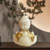 Umora Buddha Statue, Seated Buddha Statue, Feng Shui, Miniature Buddha Statue, Amulet, Good Luck, Praying, Coconut Fruit, Buddhist Altar, Entryway