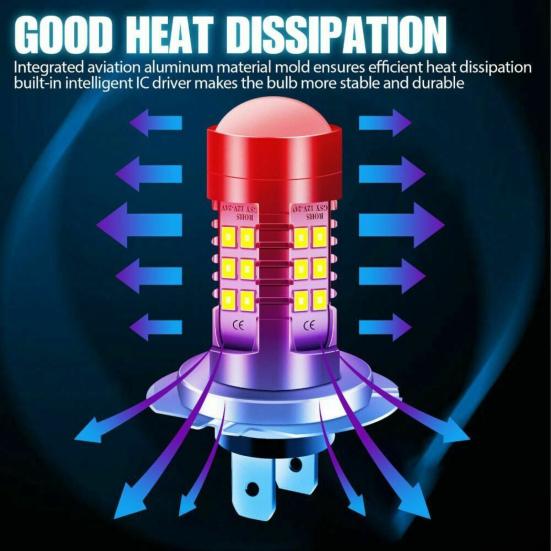 2Pcs H7 Praktische Licht Stoßfest Auto Nebel Power Höhere Effiziente Wärmeableitung Auto Modifikation Tagsüber