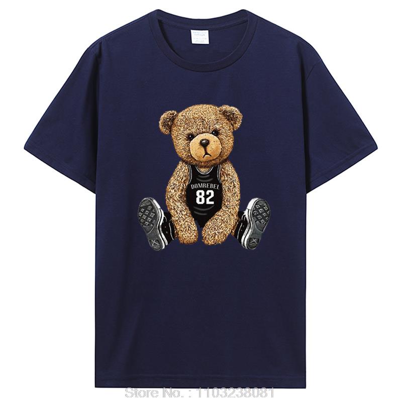 Knight Box Teddy Bear Pattern T Shirt Women Summer Cotton Casual Tshirt Unisex Tops Tees Cartoon Unisex TShirt Streetwear