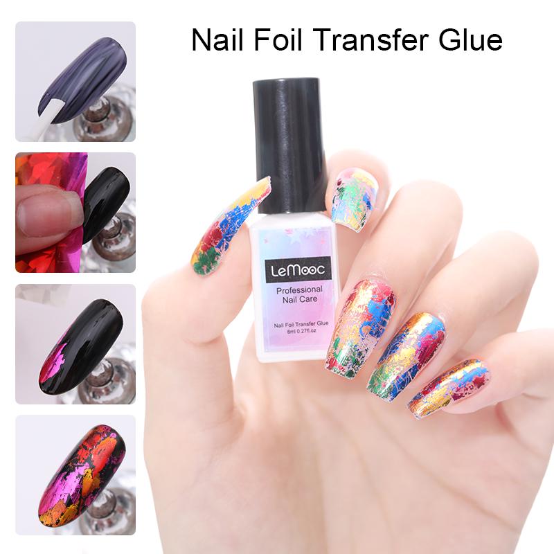 Buy LEMOOC 8ml Nail Foil Transfer Glue White Nail Art Transfer Tips