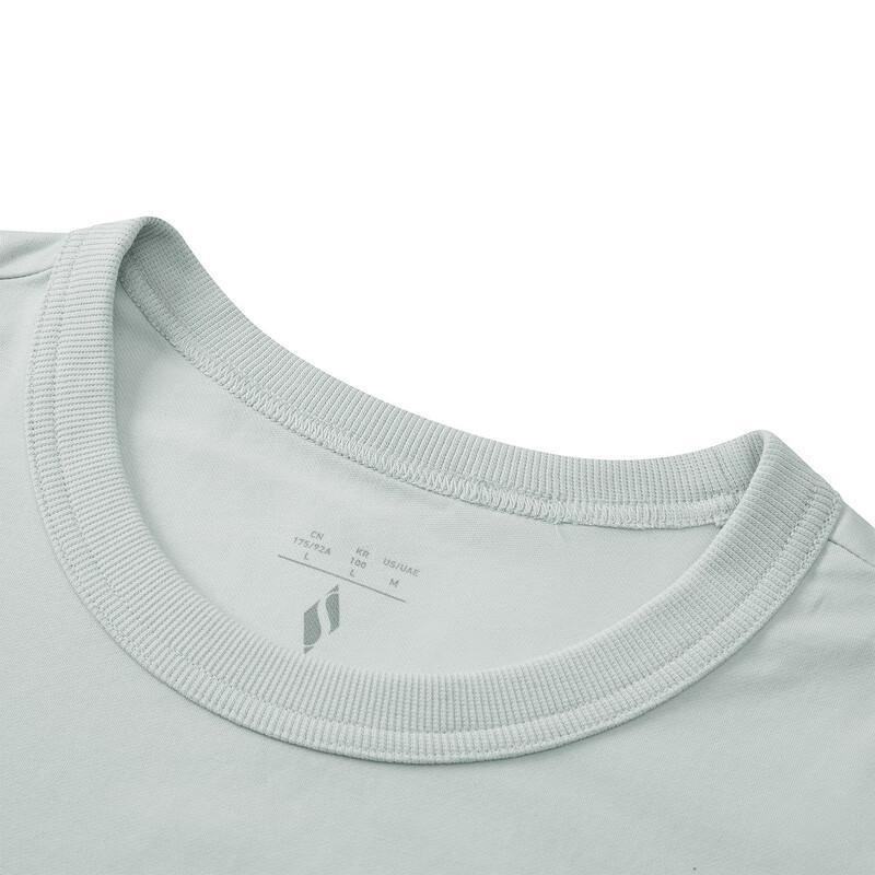 Skechers Outdoor Series Round Neck Pullover Letter Print Long Sleeve T-Shirt Men Tops Dawn-Blue-Gray L324M002-02VP