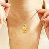 18K Gold Titanium Seashell Necklace - Ocean Life Series Clavicle Chain Pendant