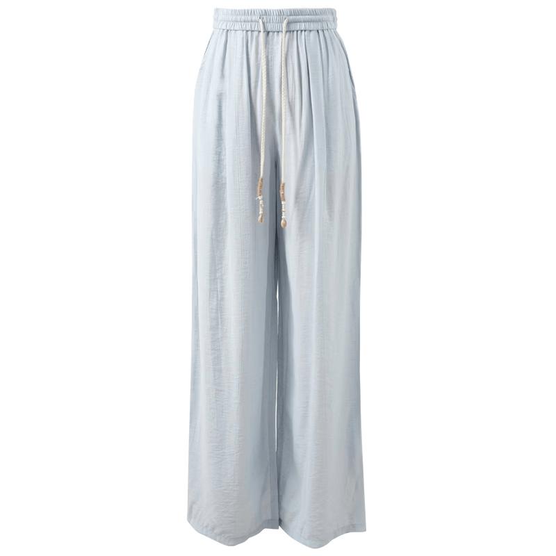 

Sancai High-Waist Drawstring Wide-Leg Casual Pants L
