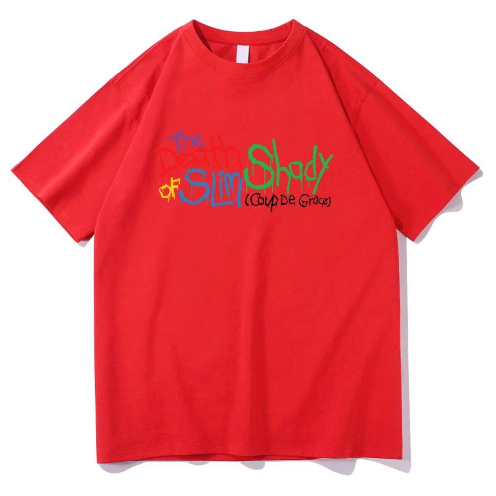 Eminem Smrt Slim Shadyho Tričko Móda Ženy Harajuku Hip Hop Retro Tričko Unisex Vysoce kvalitní Vintage Bavlněná Trička Topy