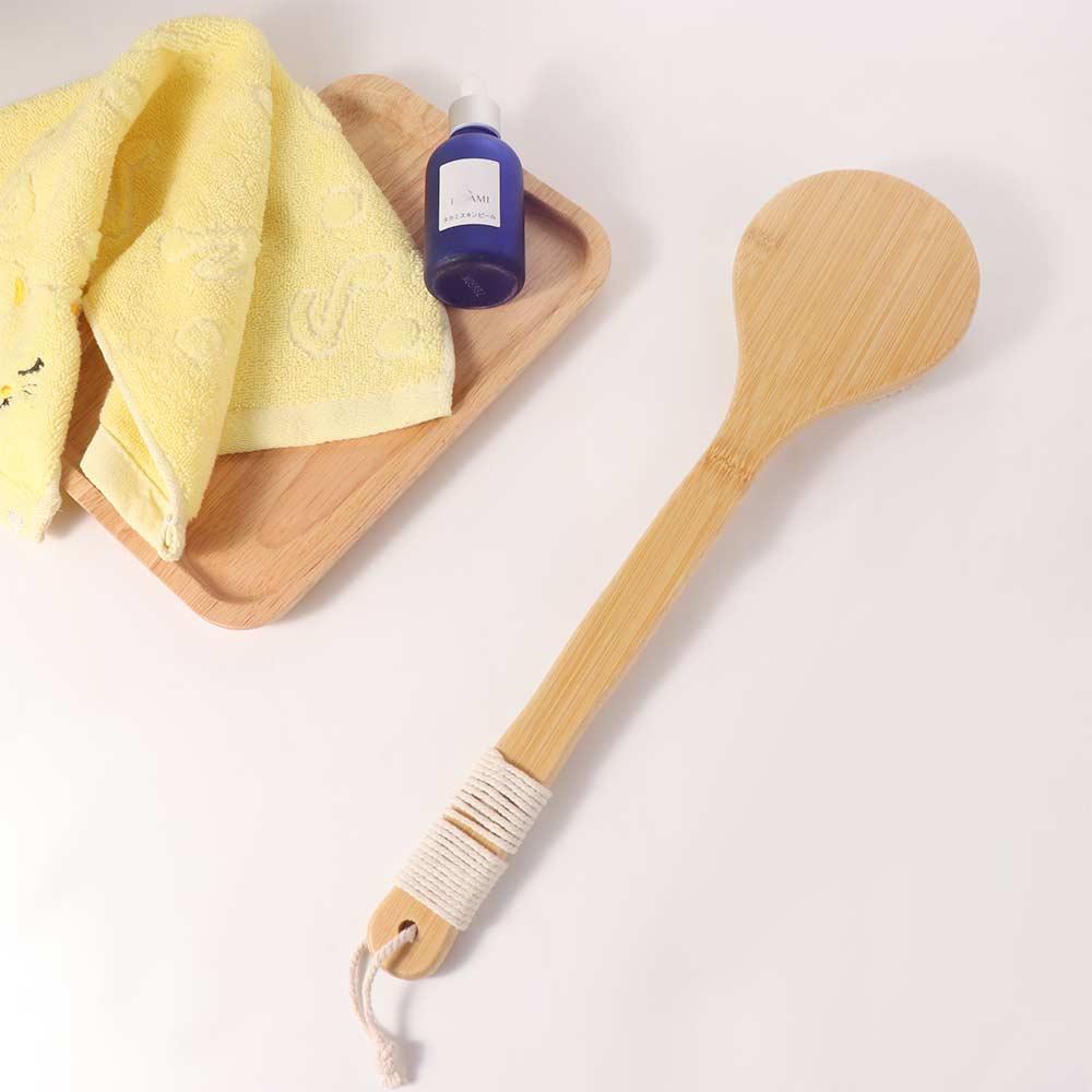 Anti-slip Back Scrubber Long Handle Scrubbing Brush Durable Bamboo Bath Brush  Remove Dead Skin