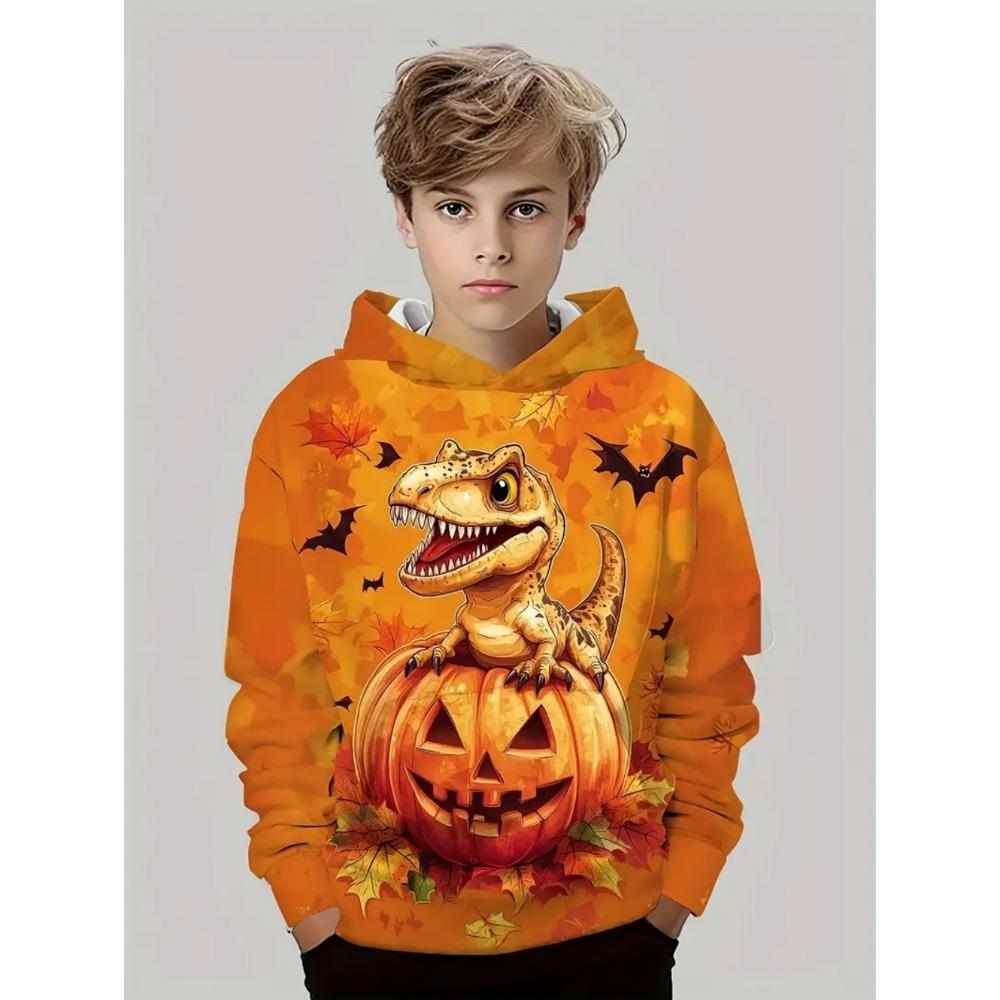 Children's Hoodie Halloween Animals Cartoon 3d Print Boy Sweatshirt Fashion Comfortable Girl Clothes Holiday Children's Clothing