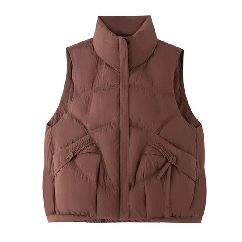 Down Vest Women's Short 2025 Autumn and Winter New Fashion Foreign Style Sling Vest Wear Thin Vest Trend