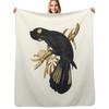 Yellow-tailed Black Cockatoo Throw Blanket Multi Use Warm Blanket for Living Room Bedroom
