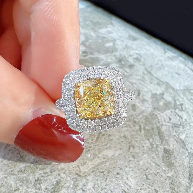 Adjustable Open Women s Gemstone Ring: Luxurious, Cold Style, Gold Zircon, Diamond-Inlaid, Hot-Selling Adjustable Open Size