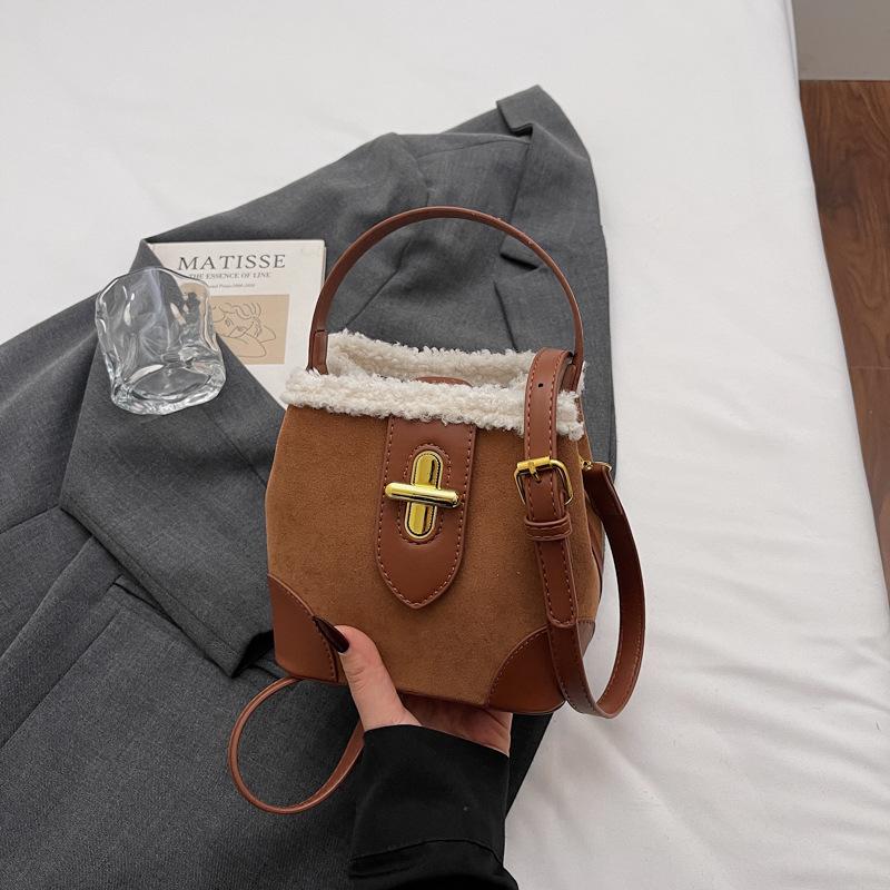 Commuting Handbag for Work, Lady's Handbag, Exquisite Bucket Bag, Casual Retro Bag