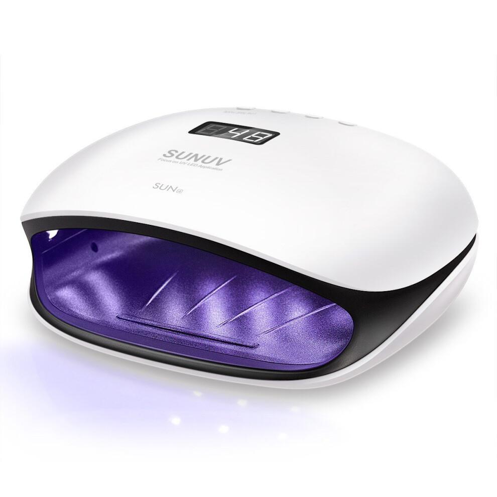 SUNUV LED-Nagellampe, SUN4 48W Professionelle Nagellampe UV-Nageltrockner für Gel-Nagellack, Builder mit Sensor 4 Timer LCD-Display und Doppelgeschwindigkeit