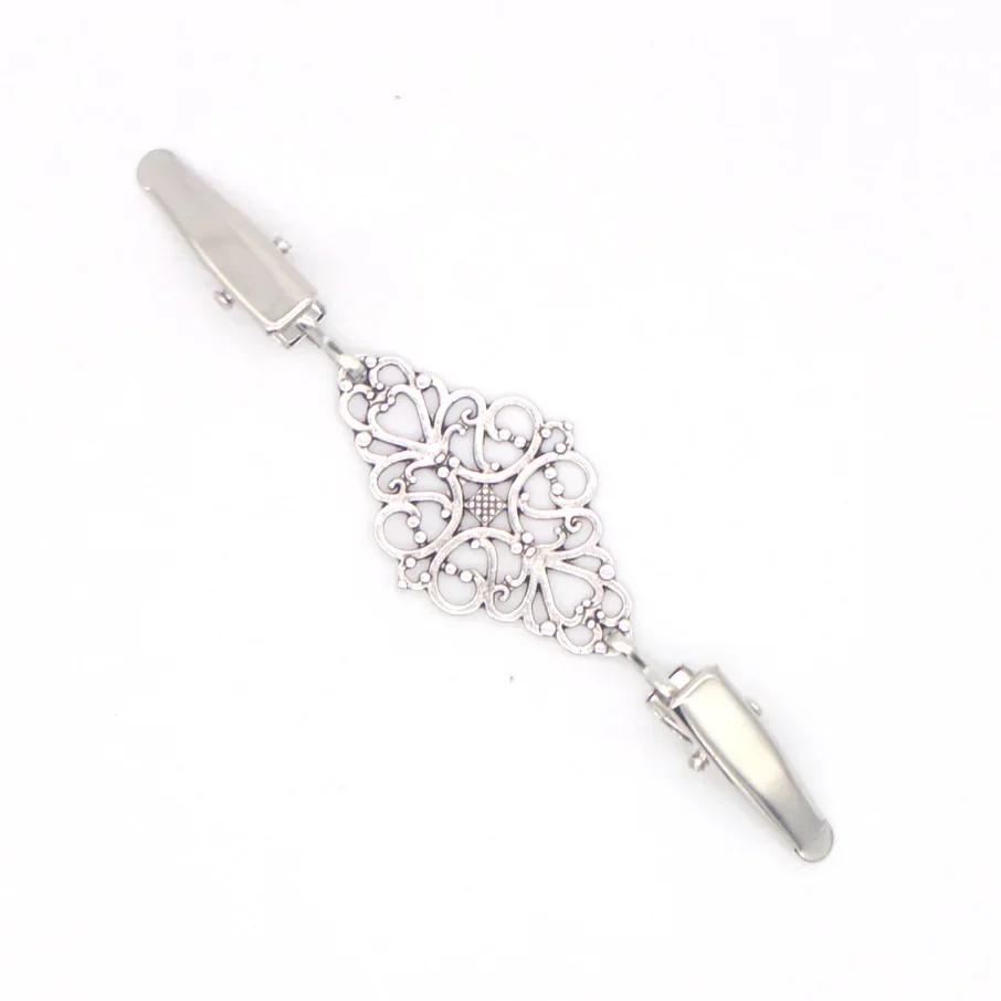 Cardigan Brooches Sweater Shawl Clips Pearl Spider Charm Brooch Pins Clip Collar Duck-mouth Jewelry Brooches DIY