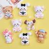 10 stk Nye Søte Tegneserie Bjørn, Katt, Hund Serie Flat Bakside Resin Cabochons Scrapbooking DIY Smykkefremstilling Håndverk Dekorasjon Tilbehør