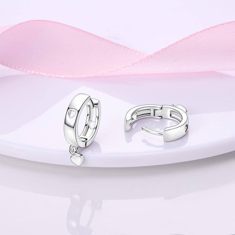 Love Heart Romantic Lock&Key Earrings for Women Girls Trendy Fashion Jewelry High Quality Dainty Elegant Gift