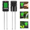 YAARUJEE Medidor de pH de Solo 6 em 1, Testador de Solo com Temperatura/Fertilizante/Umidade do Solo/Iluminância/pH/Umidade Ambiental, Sonda de Detecção Dupla, Digi