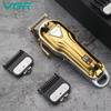 VGR V-134 Men's Professional All-metal Electric Hair Clipper with Long Battery Life  Rechargeable Stainless Steel Blade Clipper Carved Razor Shaver