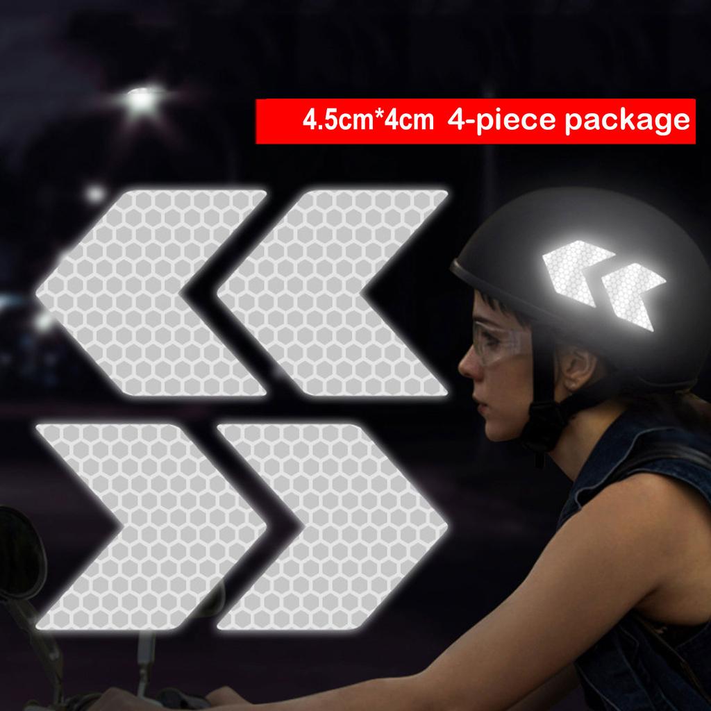 New Creative Waterproof Glasses Devil Horn Motorcycle Helmet Decal Night Warning Sign Reflective Sticker Exterior