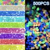100/300/500 Peças Pedras Luminosas que Brilham no Escuro Pedras Resinosas Luminosas Para Caminhos de Jardim Paisagismo Plantas em Vasos Parques Decoração de Aquário