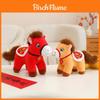 Peluche Cavallo Portafortuna con Portachiavi per Regalo Anno del Cavallo e Decorazione per la Casa