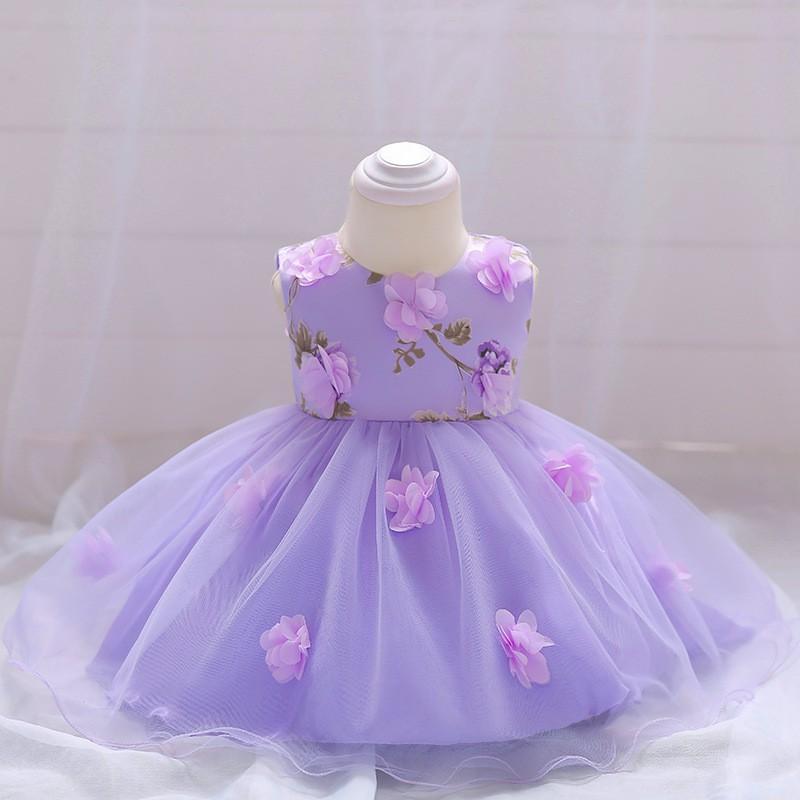 Baby Girls Princess Dress 1st Birthday Party Butterfly Floral Gown Toddler Formal Wear
