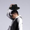 Costume Hat  Fedoras Hat Musical Festival Hat Adult Winter Autumn Party Hat Unisex Headwear Stage Show Bowlers Hat