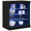 LED Sideboard In Black Oak Look 60.5 X 37 X 67 Cm