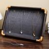 Jewelry Display Tray with Protective Velvets Lining Jewellery Holder Accessory Presentation Stand for Home or Shop Use