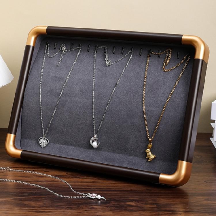 Jewelry Display Tray with Protective Velvets Lining Jewellery Holder Accessory Presentation Stand for Home or Shop Use