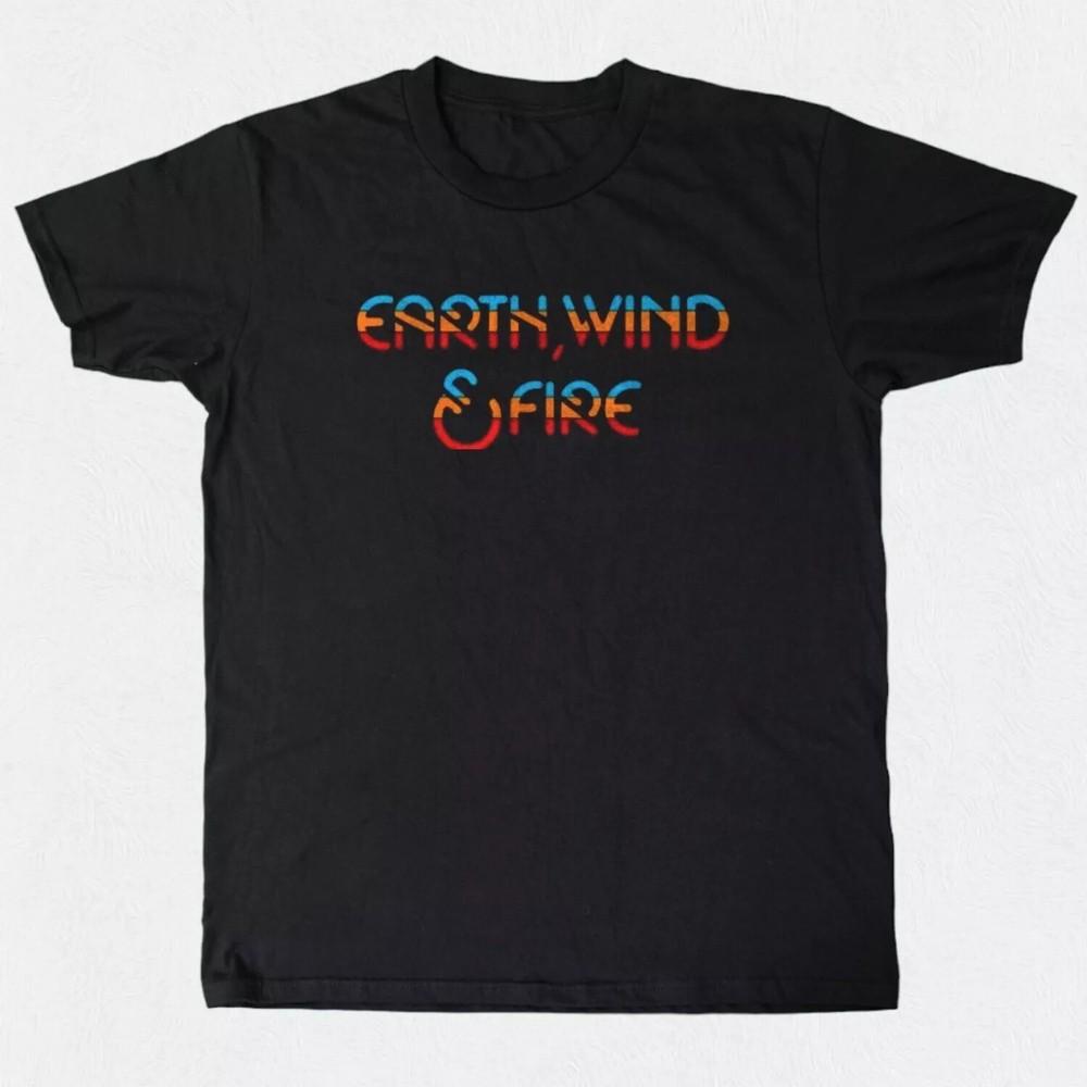 Футболка Earth Wind And Fire Музыкальная группа Унисекс Черная футболка S5XL FN867 Унисекс Футболка M