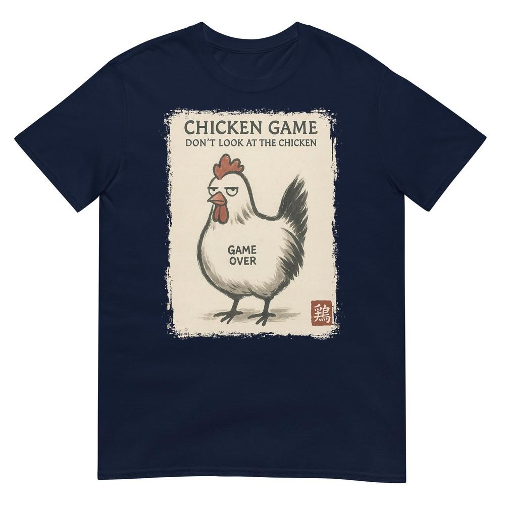 Funny Japanese Art Chicken Game Graphic Tee Unisex Unisex Teens Tshirt S