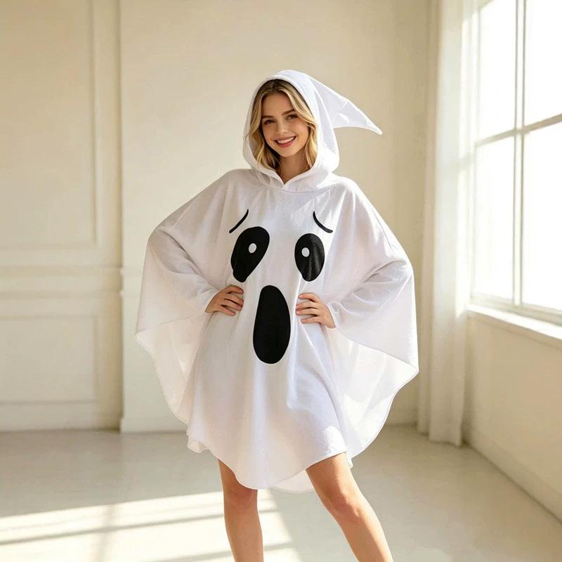 Party Party Cosplay Costume Female Ghost Witch Cosplay Elf White Bat Suit Halloween Costume One size