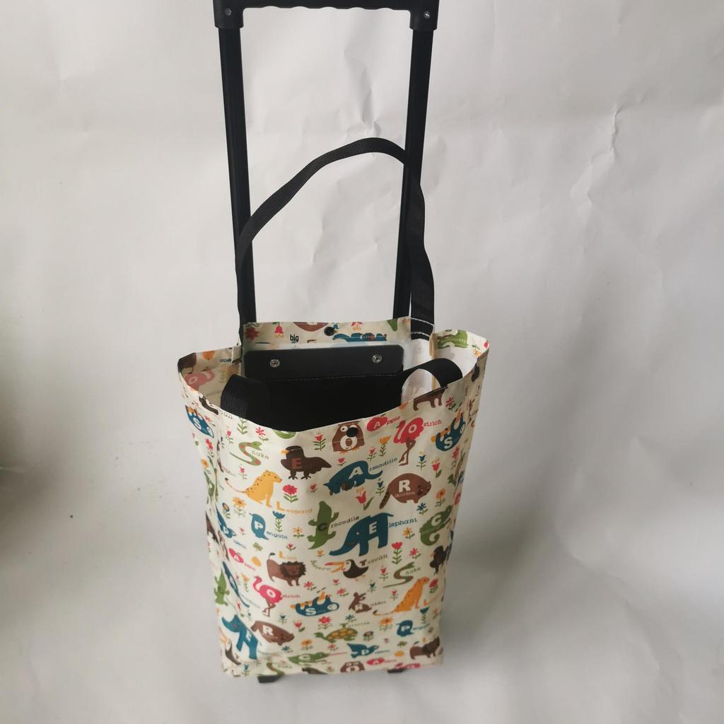 Faltbarer Polyester-Einkaufswagen mit Rädern - Tragbare Trolley-Tasche