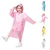 Kinder Einweg Langer Regenmantel Outdoor Reise Wandern Wasserdichter Kapuzen-Poncho Leichte Langlebige Regenkleidung für Kinder