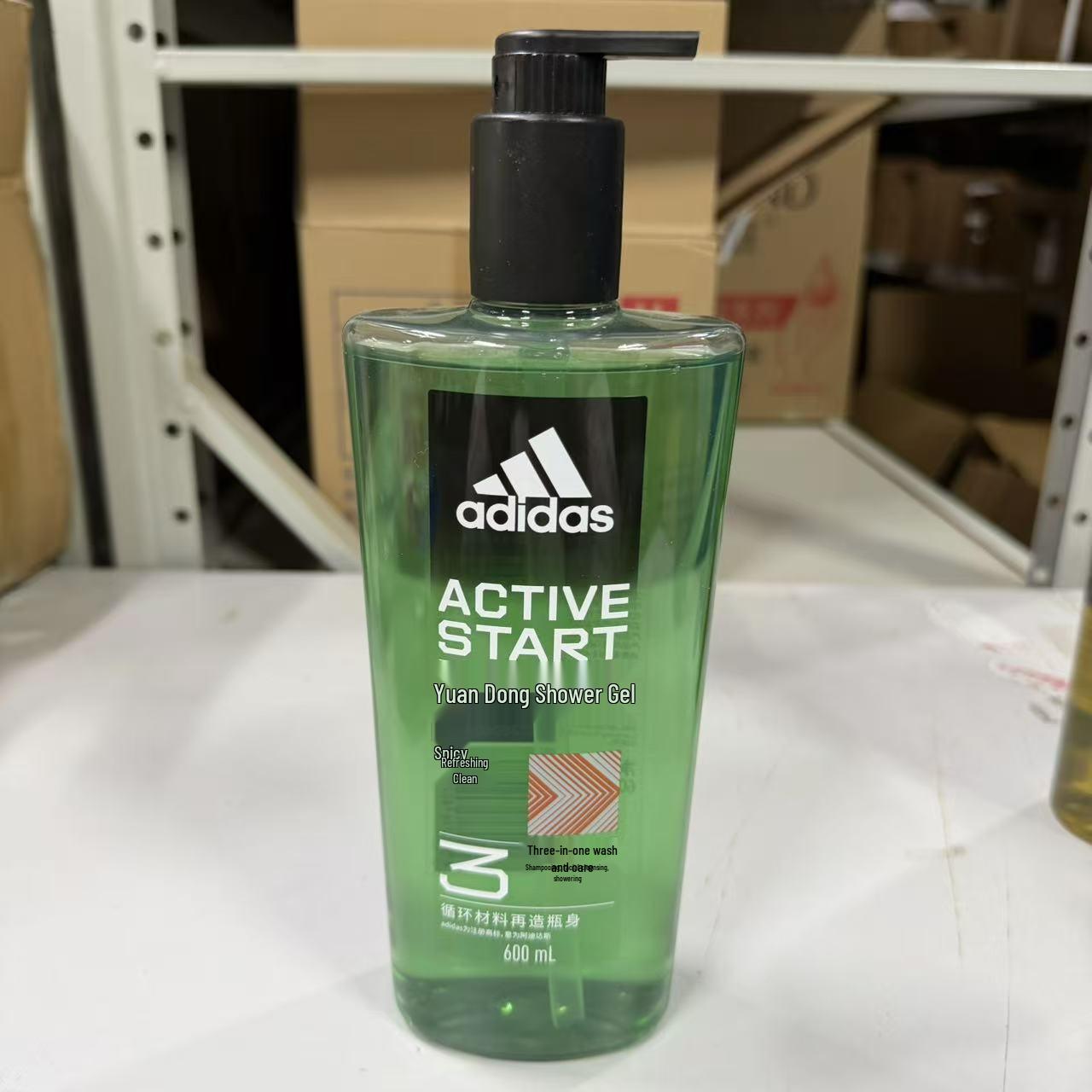 Мужской гель для душа 3-в-1 Adidas 600 мл - Ледяная свежесть После тренировки Шампунь и гель для душа