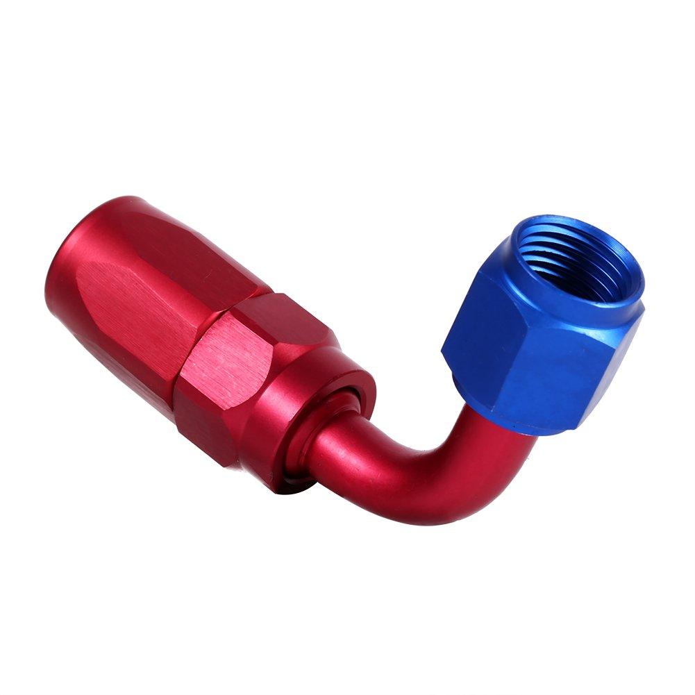 Hose End Fittings-Qiilu Hose End Fitting for Car AN6 Fuel Hose 180 Degree 45