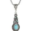 1 Set Women Necklace Earrings Faux Turquoise Vintage Jewelry Electroplating Sparkling Jewelry Set for Party