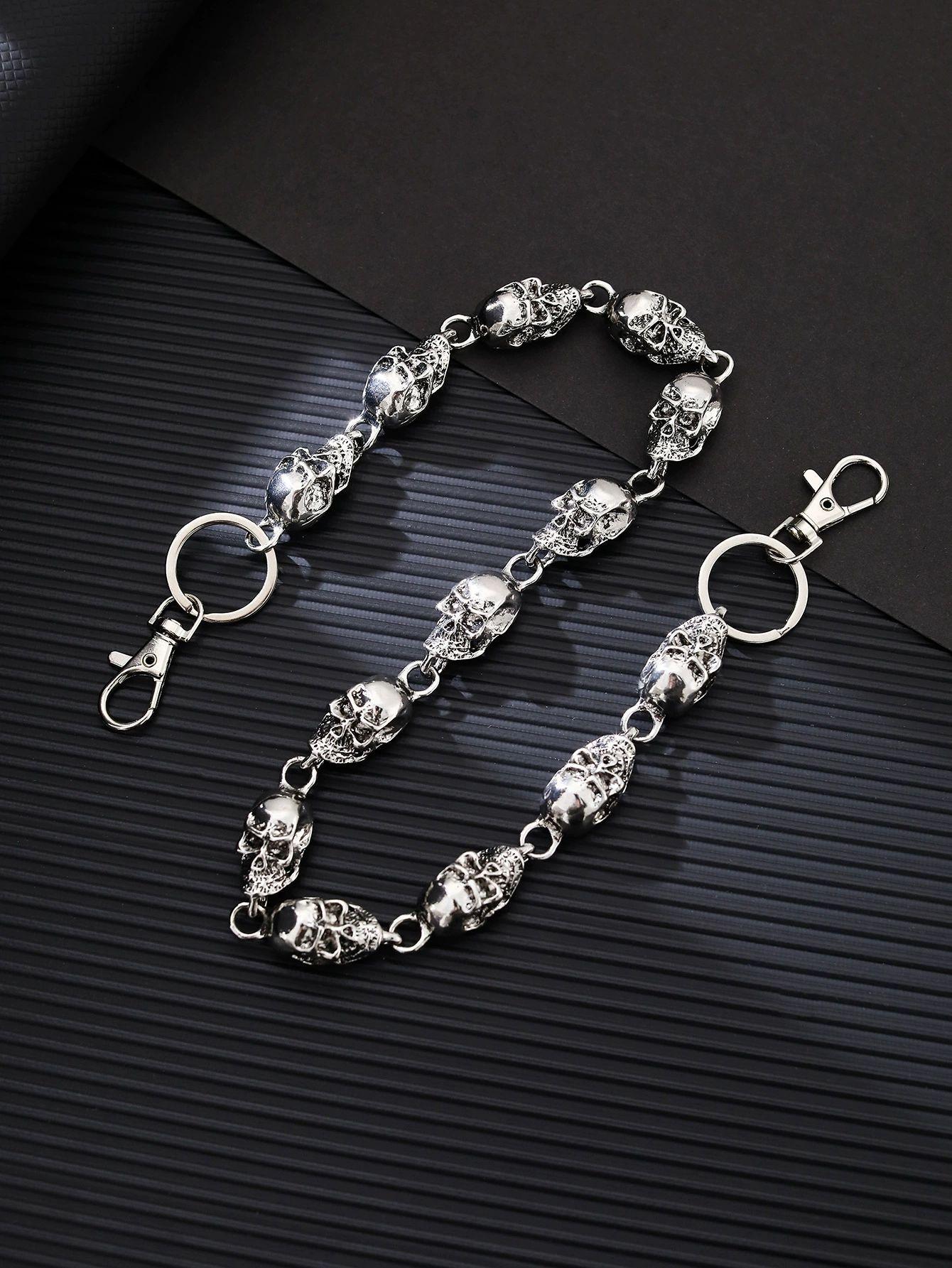 Metal Skull Jeans Chain Hip Hop Personality Punk Diablo Skull Waist Chain Cool Unisex Accessories