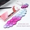 Ergonomisches Cloud-Silikon-Gel-Tastatur- und Maus-Handgelenkauflagen-Set Klare Handgelenkauflage für Tastatur 60%/68%/75%