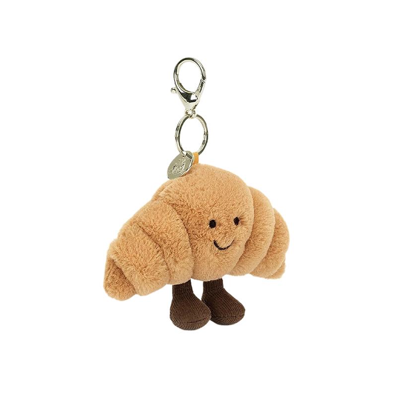 JELLYCAT Fun Food Croissant Ornament Doll Plush Pendant 8cm High