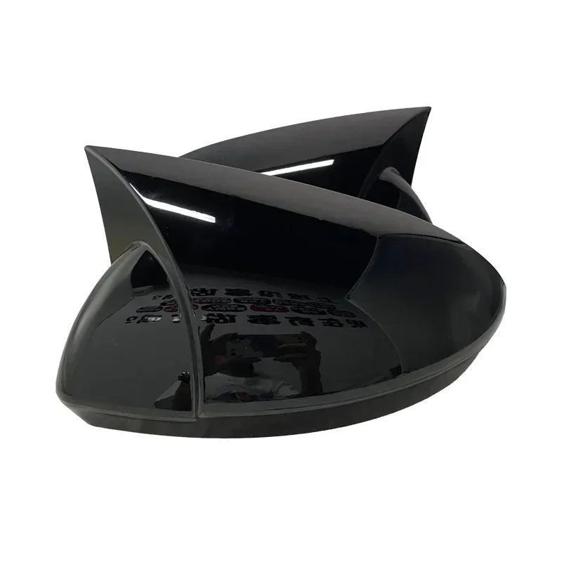 For Renault Megane 4 MK4 2016-2020 Glossy Black/Carbon Fiber Look Side Mirror Cover Cap ABS Car Exterior Accessories Left Right