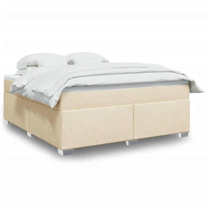 Maison Exclusive - Sommier à lattes de lit avec matelas Crème 180x200 cm Tissu